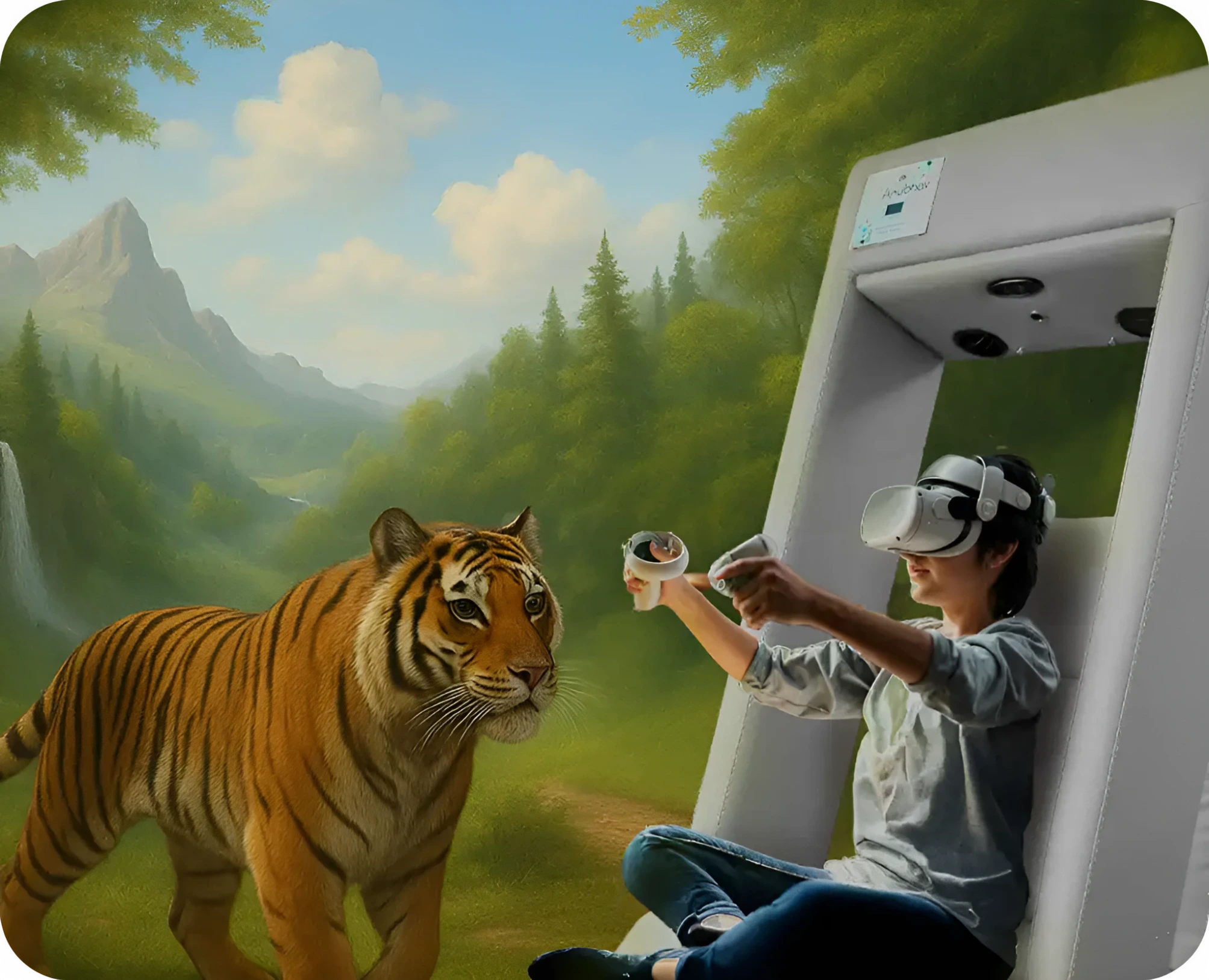 7D Virtual wildlife encounter with tiger
